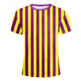 thumbnail image 4 of Girls Carnival T Shirts 2026 Mardi Gras Striped Short Sleeve Color Block Tee Tops Trendy Casual Soft Comfy Crew Neck Blouses, 4 of 4