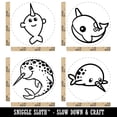 thumbnail image 2 of Narwhal Spotted on Belly Cute Adorable Rubber Stamp Set for Scrapbooking Crafting Stamping - Small 3/4 Inch, 2 of 7