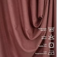 thumbnail image 3 of 3S Brother's Home Decorative Pink Curtains Extra Wide Extra Long Luxury Colors Linen Look Custom Made 5-25 Feet Made in Turkey Hang Back Tab ( 1 Panel ) Home Décor (52"Wx156"L), 3 of 6