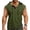 01 Army Green, variant on Men's Summer Solid Color Casual Hooded Sleeveless Vest Buttoned Half Open Drawstring Pullover For Fitness Sports Workout Gym And Casual Summer Wear