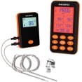 thumbnail image 1 of Inkbird Remote Meat Thermometer for Smoker IRF-4S, 1500 feet Wireless Digital Cooking Grill Thermometer, Kitchen Food Oven BBQ Thermometer with Timer, Alarm, Dual Probes, 1 of 5