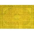 thumbnail image 1 of Ahgly Company Machine Washable Indoor Rectangle Abstract Yellow Modern Area Rugs, 3' x 5', 1 of 4