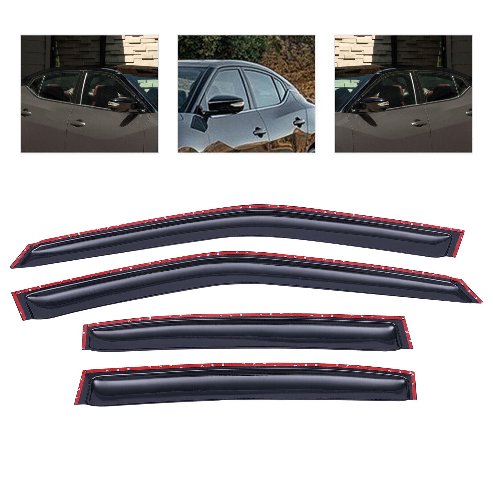SHZICMY Window Visor Rain Guard Vent Shade Wind Deflector for Nissan