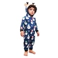 thumbnail image 3 of Odeerbi Matching Family Christmas Pajamas Sets Hooded Onesie Sleepwear Boys Girls Cute Xmas Snowman Snow Print Plush Jumpsuit Family Parent-Child Wear Loungewear Sleepwear Jammies for Kids, 3 of 6