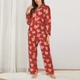 thumbnail image 2 of Daiia Rose Flowers for Women's Long-Sleeved Pajama Set – Soft & Comfortable Sleepwear Button-Up Pajamas Cozy Lounge Wear-Small, 2 of 7