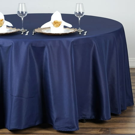 

BalsaCircle 10 Pieces 132 Navy Blue Round Polyester Tablecloths Fabric Table Cover Linens