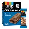 KIND Breakfast Cereal Bars, Chocolate with Almonds, Gluten Free, 9.3oz, 6 Count, Cardboard Box