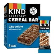 KIND Breakfast Cereal Bars, Gluten Free Snacks, Chocolate with Almonds, 9.3oz Box (6 Bars)