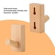 thumbnail image 4 of Gancho de pared BuyWeek de Madera amarillo y Marrón perchero sencillo para colgar ropa, 4 of 12