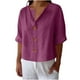 thumbnail image 2 of mfyjkho Tops Para Hacer Ejercicio Para Mujer, Camisetas Holgadas Que Combinan Con Todo Para Mujer Tops Con Cuello En V Y Botones Para Mujer Tops Para Hacer Ejercicio L, 2 of 6