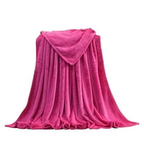 Btomtd 70"x80" Warm Fleece Throw Blanket for Sofa Bedding Bed Blanket Lightweight Cover Blanket for All Seasons Use, Hot Pink