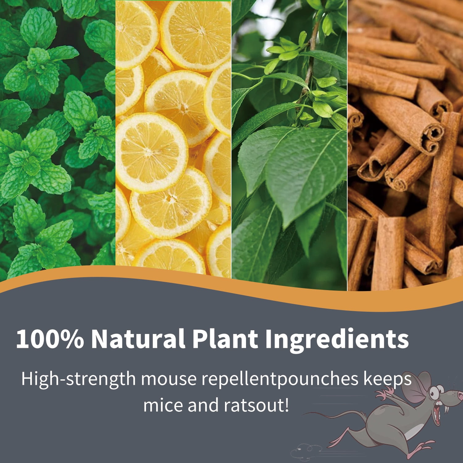 Rodent Repellent Pouches - Citronella Oil Formula - Effective Mouse & Rat Control - Safe for Homes & Sheds
