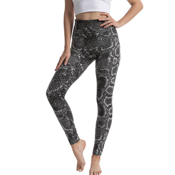 Womens Leggings Snake Print High Waist Buttery Soft Jogger Holiday Casual Lounge Yoga Pants
