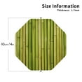 thumbnail image 2 of Honeii Green Bamboo Fence Print Leather Coaster Set of 4, Ideal for Safeguarding Your Furniture from Drinks Spills and Effortless Cleanup-Octagon, 2 of 6