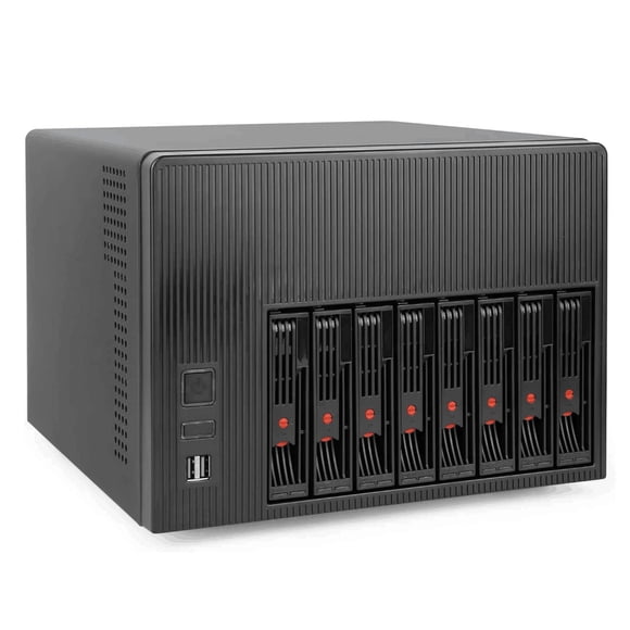 Funda NAS AUDHEID K7 de 8 compartimentos para micro-ATX mini-ITX con 3 ventiladores