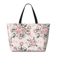 thumbnail image 2 of Xecao Rose Flowers for versatile beach bag for women includes zipper pockets and waterproof material, ideal for vacations and adventures., 2 of 7