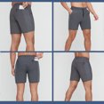 thumbnail image 2 of Mens Pantalones Cortos Deportivos Gimnasio Entrenamiento 7 Pulgadas Inseam con Bolsillos con Cremallera, Correr Ligero Y Pantalones Cortos Deportivos de los Hombres, 2 of 9