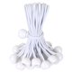 thumbnail image 1 of 50 cuerdas elásticas de lona de 4 pulgadas, resistentes, de bola blanca, para acampada, correas, tienda de campaña, postes y cables, 1 of 5