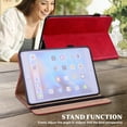 thumbnail image 4 of K-Lion Flip Leather Case for iPad 10th Generation 2022 Multi-Functional Card Slots Kickstand Function Anti-slip Strip Business Style for Men Women Shockproof Folio Case For iPad 10.9" (2022) ,Red, 4 of 8