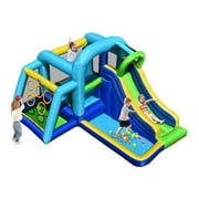 Gymax Inflatable Bouncer Climbing Bounce House Kids Slide Park Ball Pit Without Blower