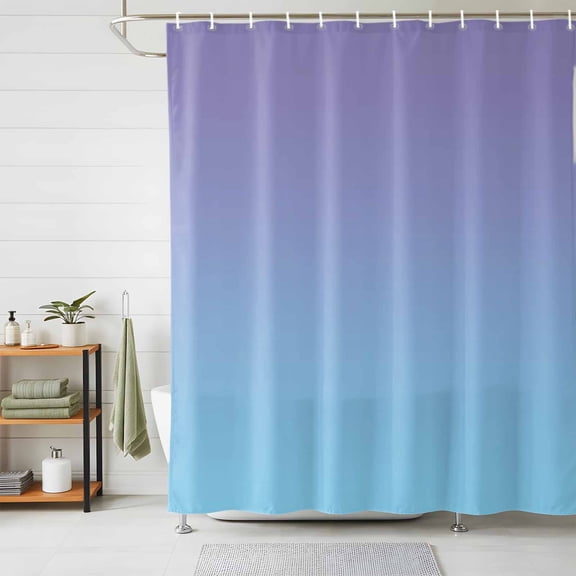 Shower Curtains for Bathroom, Ombre Blue Purple Waterproof Fabric Shower Curtain, Colorful Painting Decorative Bathroom Curtain for Bathtub, 36"x72", No Hooks Included