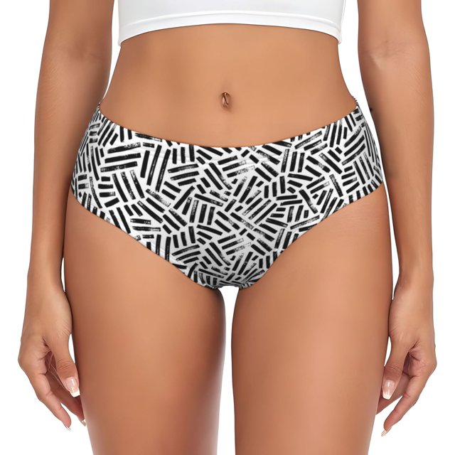 Balery Weave Geometric Ropa Interior de Algodón para Mujer con Dibujo – Braguitas Cómodas y Elásticas, Estilo Clásico-Medium