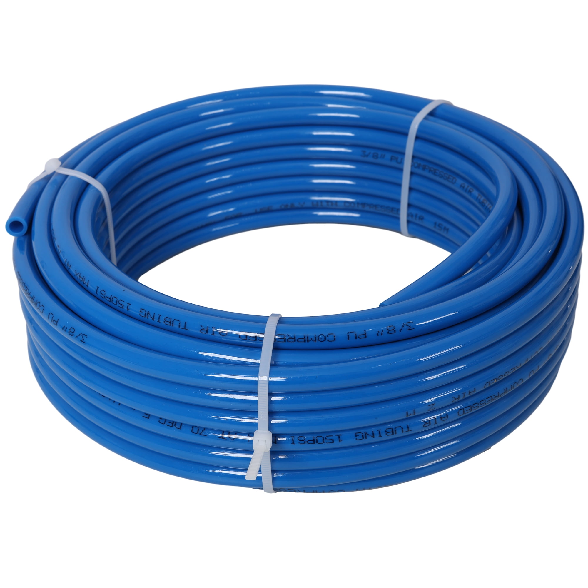 Garage Air Compressor Accessories Master Kit,3/8 Inch (9.5MM) OD × 60 Feet PU tubing,Blue Tubing