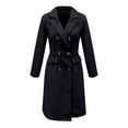 thumbnail image 4 of Niaviben Pea Coats for Women Warm Jackets for Women Tweed Coat Long Womens Winter Coat Pea Coats Winter Jackets for Women Winter Jackets Black 2XL, 4 of 6