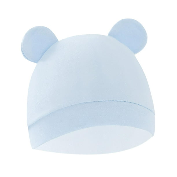 Gorros para bebés con orejas de oso, sombrero para bebé recién nacido, disfraces, accesorios de fotografía para recién nacidos Azul