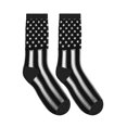 thumbnail image 4 of Women's Men's Black America Flag Colorful Novelty Pattern Crew Athletic Socks, 4 of 7