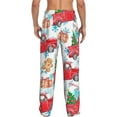 thumbnail image 3 of Daiia Men'S Watercolor Red Truck And Fir Tree Pants,Bottoms Sleep Lounge,Pajama Pants,Pj Bottoms Drawstring And Pockets-Large, 3 of 9