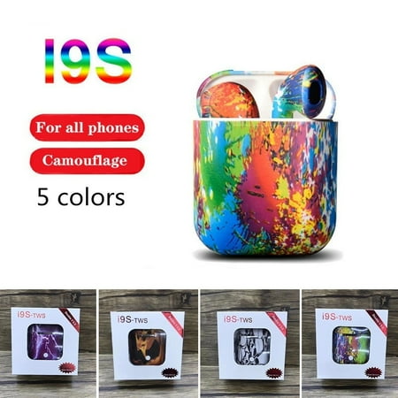 5 Colors I9S Headphones NEW Upgraded Beats Wireless Earbuds Earphones Headphone with Charge Case for IOS/Android