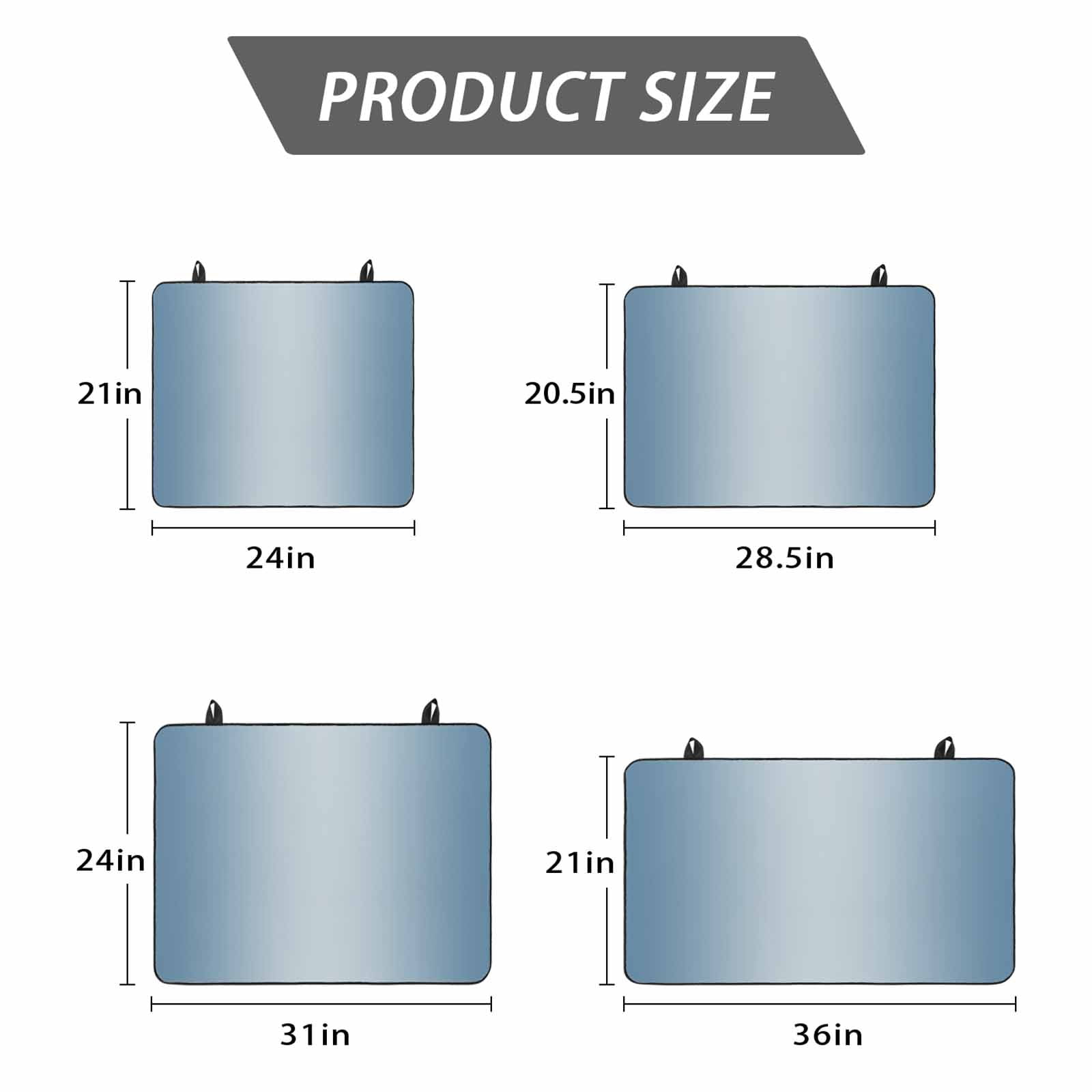 Blue Ombre Stove Top Cover for Electric Stove, Heat-proof & Non Slip Glass Top Stove Cover Protector, Modern Gradient Abstract Art Kitchen Flat Cooktop Rubber Mat 31x24 Inches