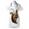 thumbnail image 4 of Squirrel Apron, Engraved Style Squirrel Illustration Sketch Art Wildlife, Unisex Kitchen Bib with Adjustable Neck for Cooking Gardening, Adult Size, Dark Brown Pale Brown, by Ambesonne, 4 of 4