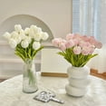 thumbnail image 2 of InsCrazy Small Artificial Flower Indoor Spring Summer Decoration High End Flower Plastic Flowers Tulips on Clearance, 2 of 7