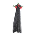 thumbnail image 2 of Diadema con corona de flores para Halloween, estilo gótico, para actuaciones en el escenario y juegos de rol Rojo y negro, 2 of 8