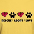 thumbnail image 3 of CafePress - Rescue*Adopt*Love T Shirt - Light T-Shirt - CP, 3 of 4