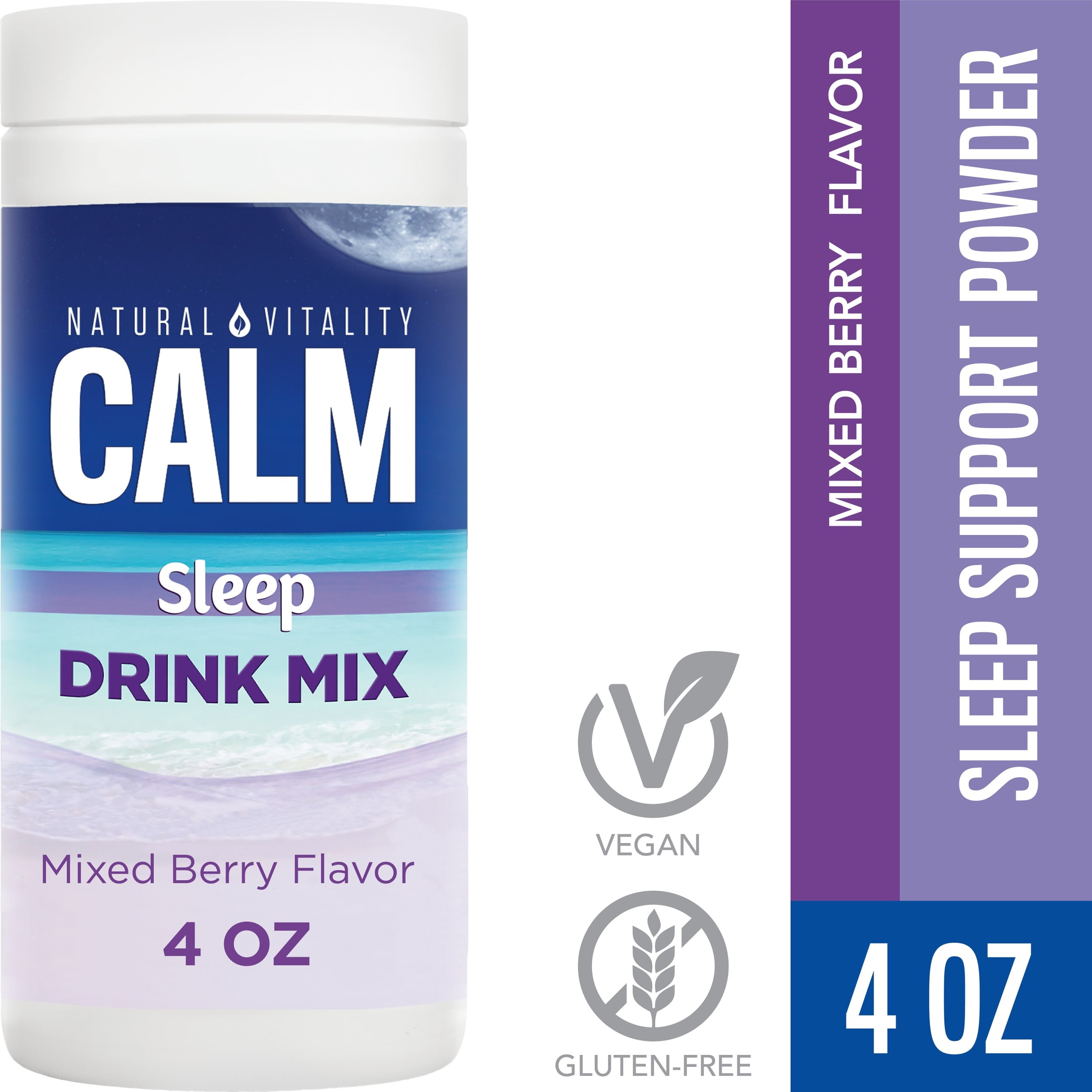 Labe persona Profesión Natural Vitality CALM, Sleep Aid Drink Mix with Magnesium and Melatonin,  Mixed Berry, 4 Ounces - Walmart.com