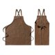 thumbnail image 1 of Men Chef Aprons Heavy Duty Canvas Cross Back Apron Adjustable with 3 Pockets, 1 of 3