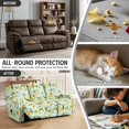 thumbnail image 6 of COEQINE Recliner Sofa Cover Anti-Slip 3 Seater Lazyboy Cover 8 Pieces Soft Recliner Couch Cover Stay in Place Furniture Protector for Reclining Chair, Lemon Floral Green, 6 of 8