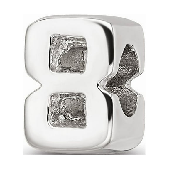 925 Sterling Silver Reflections Number 8 Bead; for Adults and Teens; for Women and Men