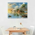 thumbnail image 2 of ONETECH  Indian Village Life Painting, Village Scenery Poster Canvas Picture Printing   16x12in, 2 of 6