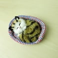 thumbnail image 4 of Simulation Sounding Sleeping Cat Plush Mat Toy with Nest Kid Children Gift, 4 of 7