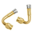 thumbnail image 2 of 2-Pack Angled Brass Car Motorcycle Scooter Bike Universal Valve Stem Extension Adapter, 2 of 8