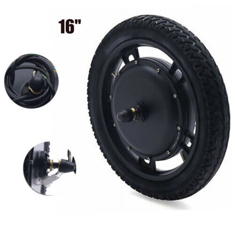 16" E-Bike Electric Bicycle Front Wheel Hub Motor Kit 48V Brushless Motor  1000W - Walmart.com