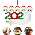 thumbnail image 4 of Adorno de Navidad, 2020, familia de supervivientes de cuarentena, kit personalizado de decoración navideña, regalo creativo de la familia, creativo y duradero, colgado de Navidad Feliz Sencillez, 4 of 5