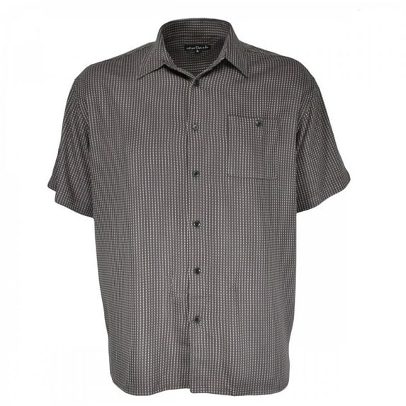 Falcon Bay Men's After Dark Button Front Short Sleeve Knit Sport Shirt