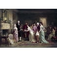 thumbnail image 2 of Gerome Ferris, Jean Leon 32x23 Black Ornate Wood Framed with Double Matting Museum Art Print Titled - Washingtons Birthday, 2 of 4