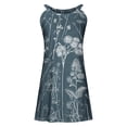thumbnail image 4 of IROINNID Sundress For Women Sleeveless Round Neckline Summer Sexy Casual Backless Mini Dress Regular Print Dress, 4 of 5