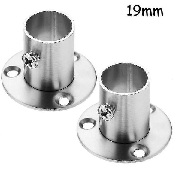 2 X Stainless Steel Pipe Flange Sleeve Rod Brackets